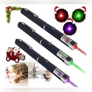 3 PCS Laser Pen Pointer for Cat toy Interactive Teaching Green Red Violet light